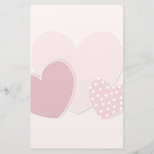 Papeterie Autocollant de papier de coeurs roses