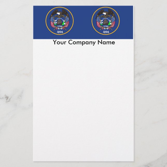 Papeterie avec Drapeau de l'Utah (Devant)