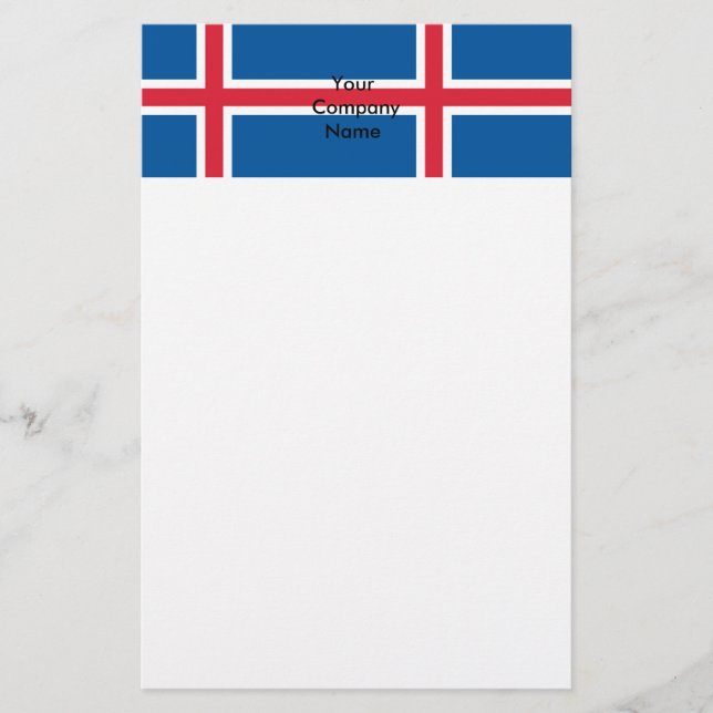 Papeterie avec Drapeau d'Islande (Devant)