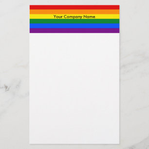 Papeterie avec le drapeau de l'arc-en-ciel LGBT
