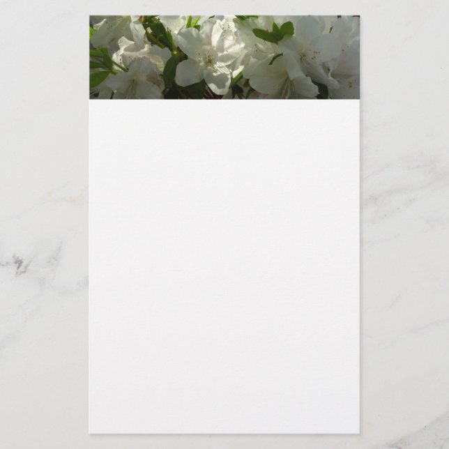 Papeterie Azalées Blancs Solaires Belles Fleurs De Printemps (Devant)