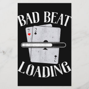 Papeterie Bad Beat Chargement Texas Holdem Casino Funny Poke