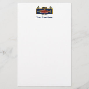 Papeterie Badge du pêcheur de combat de l'Alaska