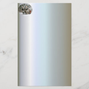 Papeterie Balade en traîneau dans la forêt de neige