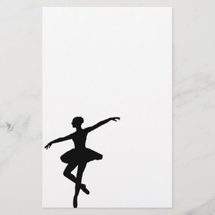 Papeterie Ballet simple Ballerina noir blanc