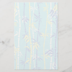 Papeterie Bambou motif turquoise, bleu, jaune coutume