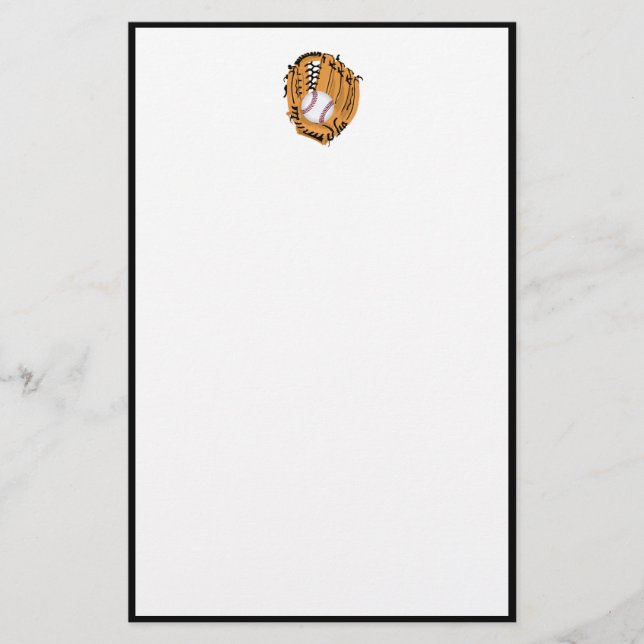 Papeterie Baseball Mitt et Ball (Devant)