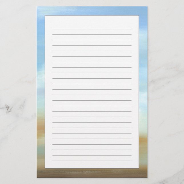 Papeterie Beau ciel avec les nuages pelucheux (Devant)