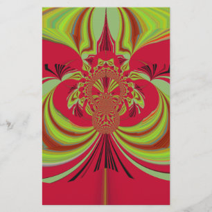 Papeterie Beau design jaune rouge. Code vecteur d'inspiratio