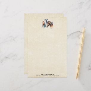 Papeterie Beaux Chevaux Style Boho Occidental