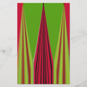 Papeterie Belle conception d'art fractal jaune rouge