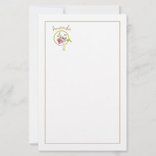 Papeterie Belles Roses Roses Roses Roses Avec Vase Et Cadre 