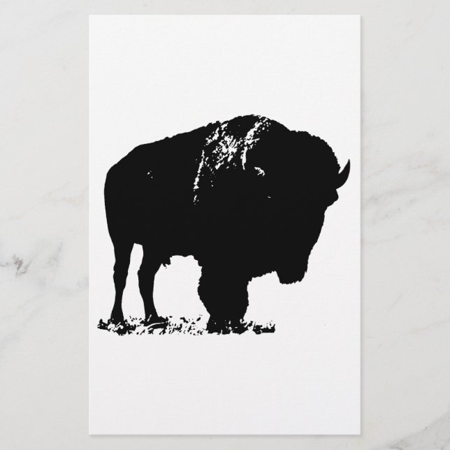 Papeterie Bison Buffle d'Art Pop Noir & Blanc (Devant)