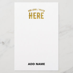 PAPETERIE BLANC PERSONNALISABLE MODERNE DE MARQUE VÉRIFIÉ ST