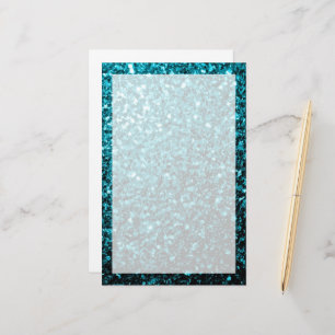 Papeterie Bleu aqua brillant faux paillettes scintille