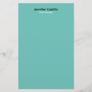 Papeterie Bleu clair noir blanc minimaliste moderne