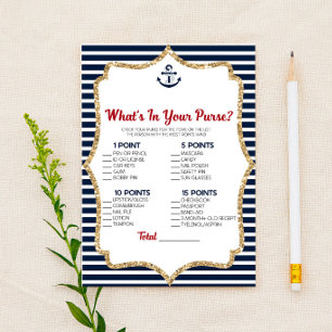 Papeterie Bleu Marine Nautique Dans Votre Jeu De Baby shower