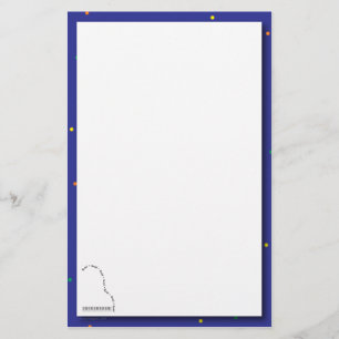 Papeterie bleue de considérant de piano à queue