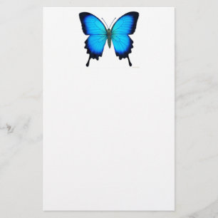Papeterie bleue de papillon de Papilio Ulysse
