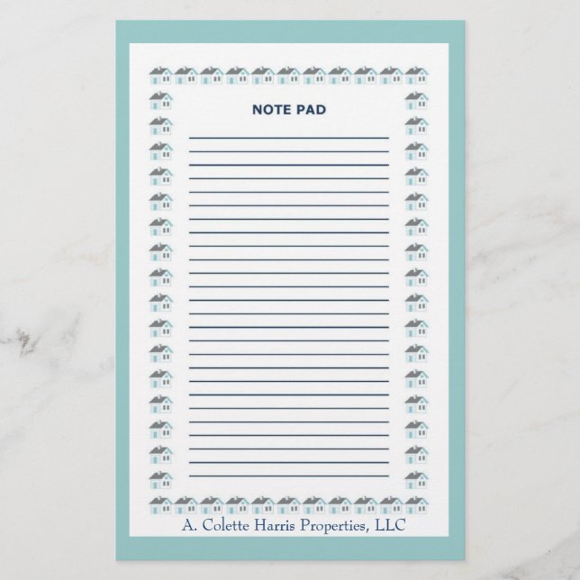 Papeterie Bloc-notes - Conception 5 (Devant)