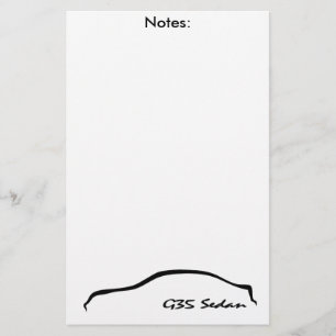 Papeterie Bloc-notes de la berline G35/bloc-notes
