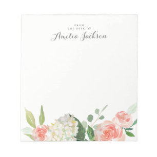 Papeterie Bloc-Notes Personnalisé Fleurs Roses