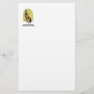 Papeterie Blonde Bombshell Femme Emprunter Un Baiser