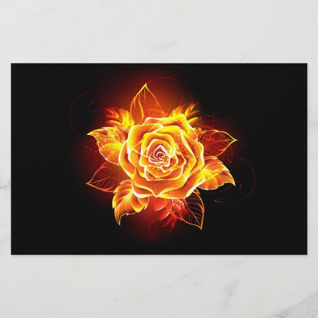 Papeterie Blooming Fire Rose (Devant)