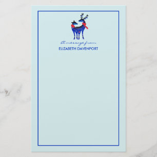Papeterie Blue Nordic Christmas Reindeer Pair