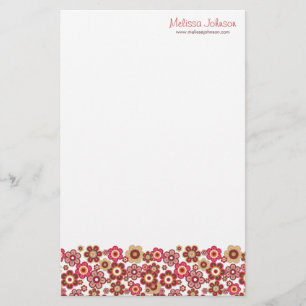 Papeterie Bonbons roses douces Fleurs Fleurs Fille Motif amu