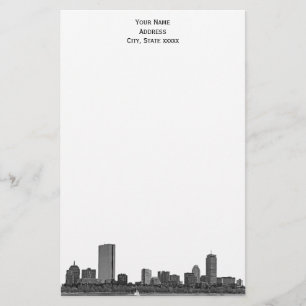 Papeterie Boston Skyline Etched 01
