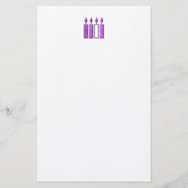 Papeterie Bougies de couronne de l'Avent "3D" (Devant)