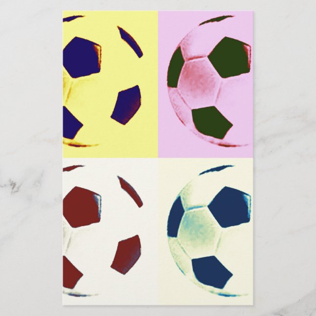 Papeterie Boules de soccer pop art (Devant)