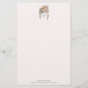Papeterie Bouquet de fleurs Boho et Dreamcatcher