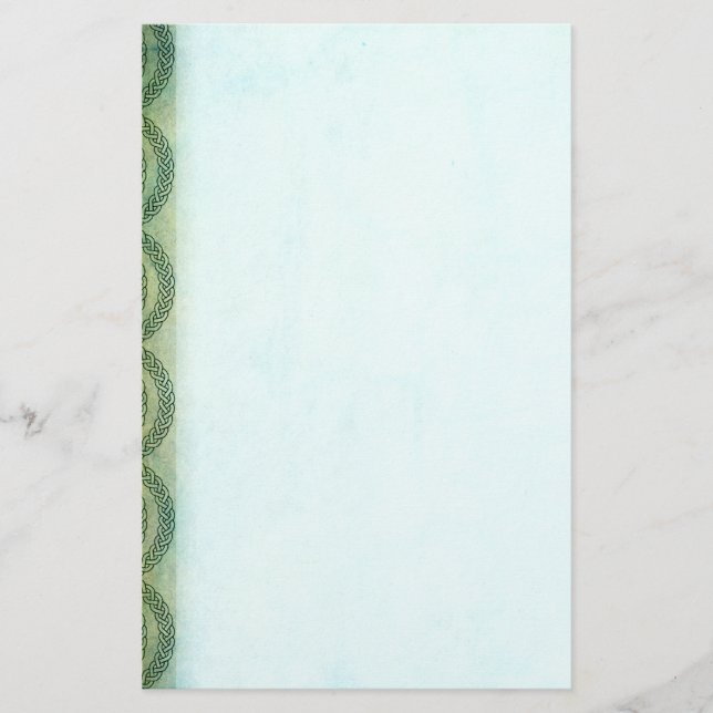 Papeterie Boutons celtiques verts (Devant)