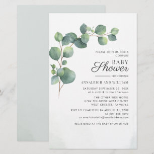 Papeterie Budget Eucalyptus Baby shower Couples de verdure