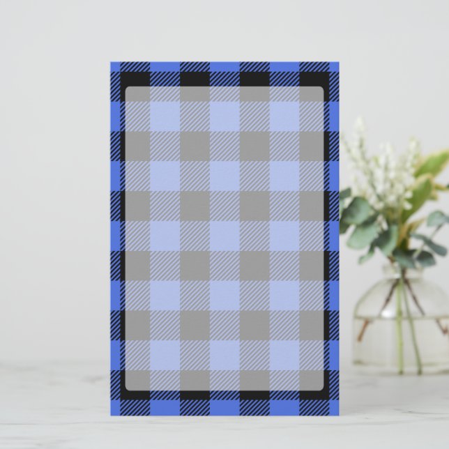 Papeterie Buffalo Check Blue & Black Lumberjack Plaid Decor (Debout devant)