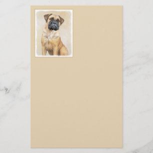 Papeterie Bullmastiff Peinture - Joli chien d'origine art