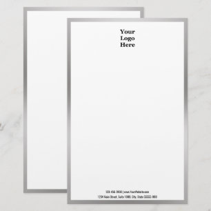Papeterie Business Black White et Silver Votre logo ici
