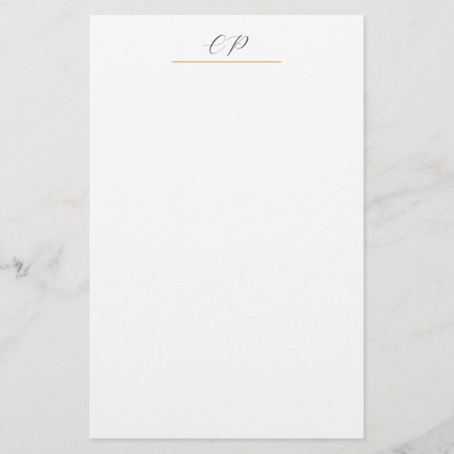 Papeterie Calligraphie Monogrammée Moderne Simple Nom Plain (Devant)