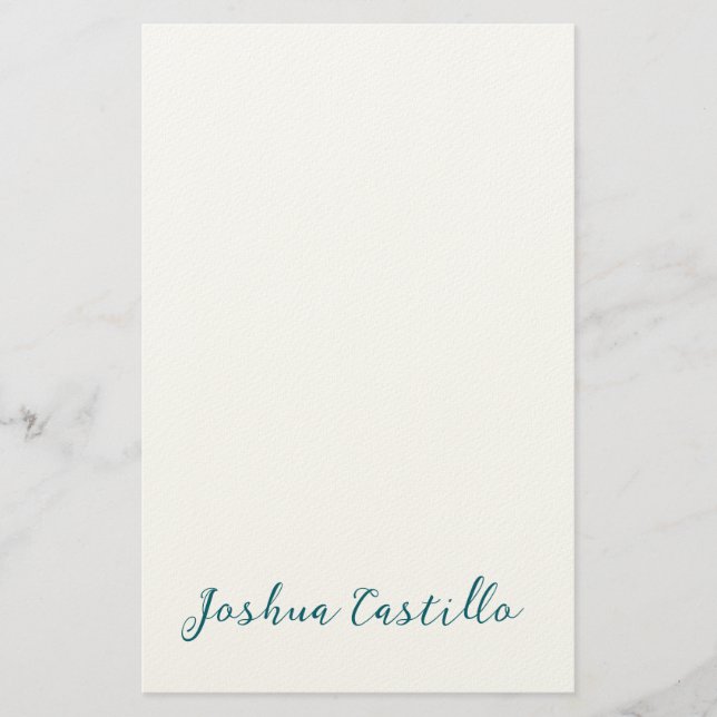 Papeterie Calligraphie Simple Plain Nom Professionnel (Devant)