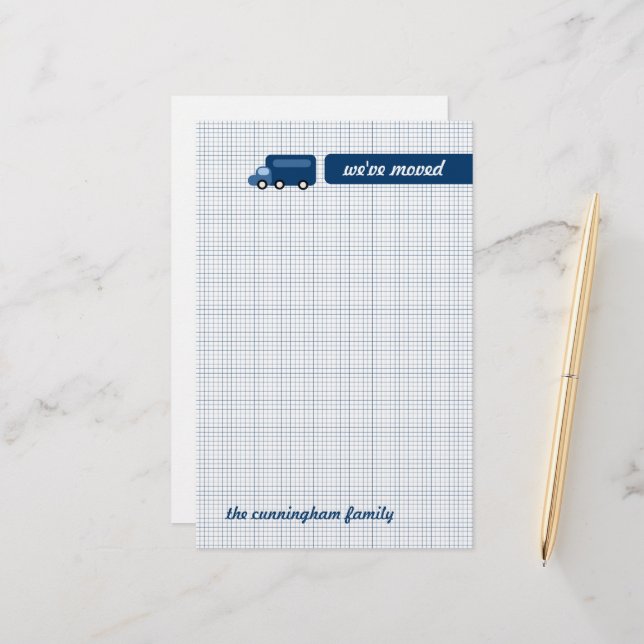 Papeterie Camion bleu (Devant/Arrière en situation)