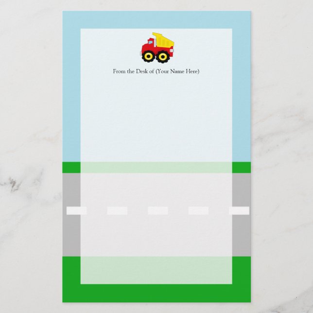 Papeterie Camion-poubelle de construction pour enfants (Devant)