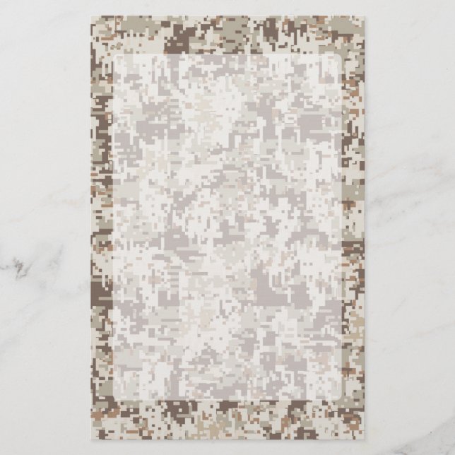 Papeterie Camouflage de Digitals de style de désert (Devant)