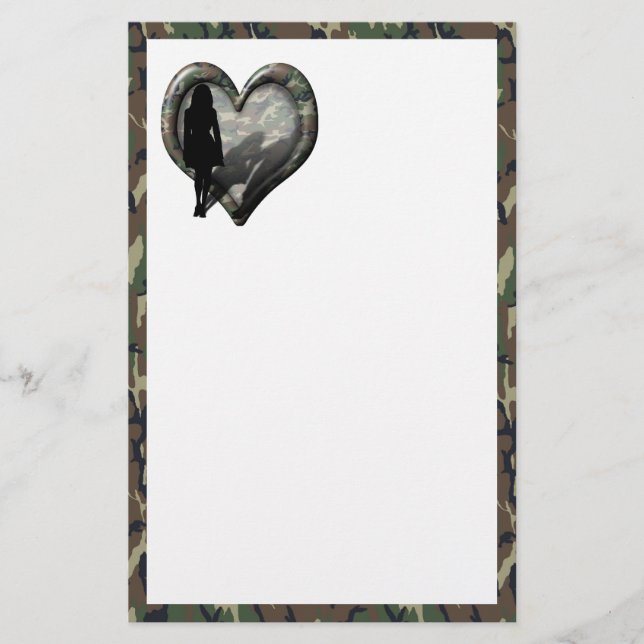 Papeterie Camouflage Heart - Femme Missing Man (Devant)