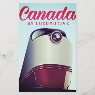 Papeterie Canada Par locomotive affiche de train des années