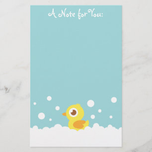 Papeterie Canard en caoutchouc mignon dans un bain moussant
