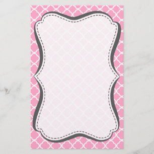 Papeterie Carnation Pink Quatrefoil