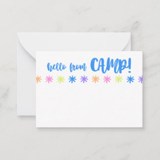 papeterie carte de correspondance de camping !