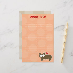 Papeterie Cartographie Brown Ours Enfants Points Merci